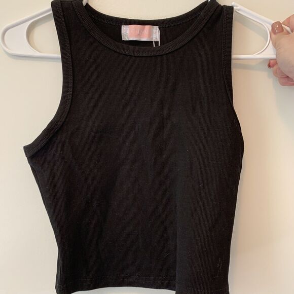 C+D+M Ribbed Cropped Tank-HYQ-036-Tan-Small-NWT - Picture 2 of 7